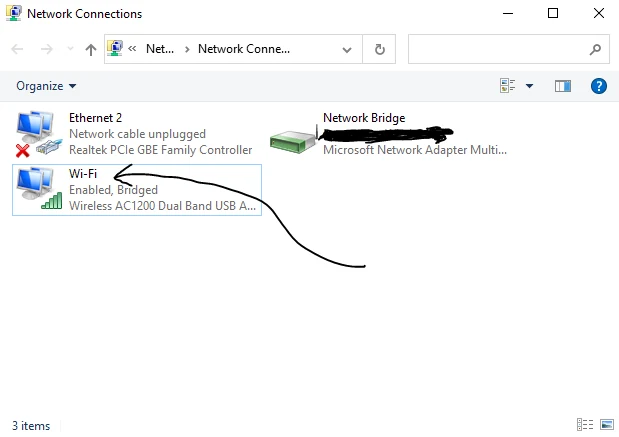 Identifying the wireless network adapter